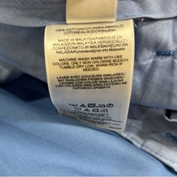 🔥 3 for $15 Brooks Brothers Size 40 Blue Flat Front Chinos Shorts - Picture 5 of 6
